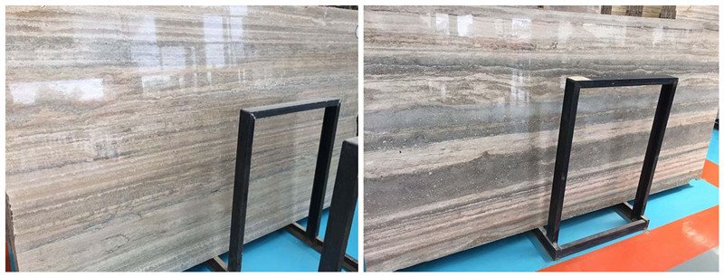 silver travertine tiles