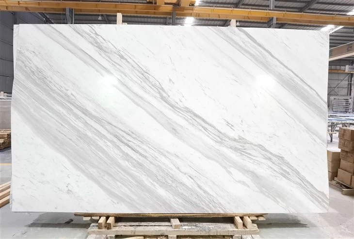 Natural Stone White Color Volakas Marble For Apartment